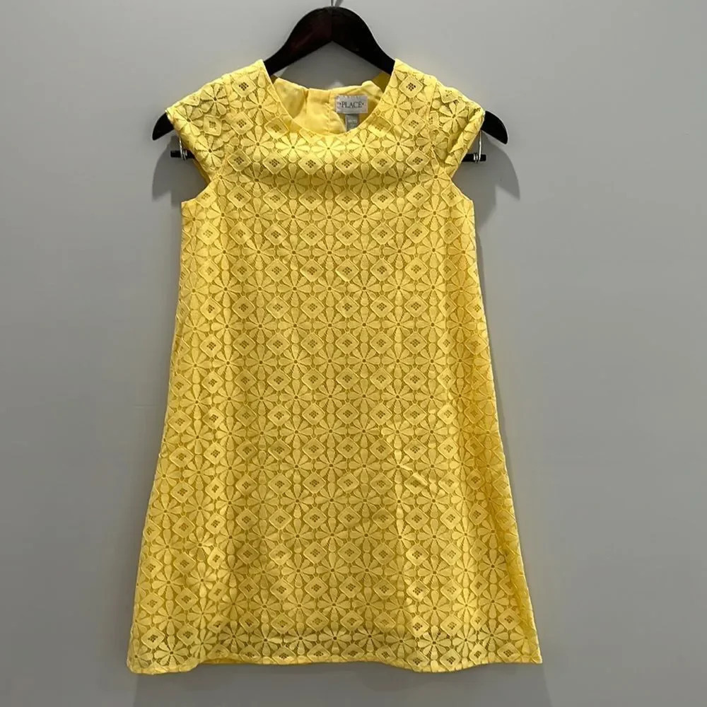 Childrens Place size 10-12 yellow dress